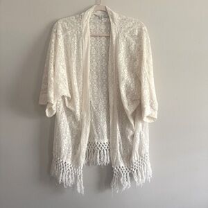 American Eagle Outfitters Bohemian Cream Lace Cardigan/Coverup Size XS